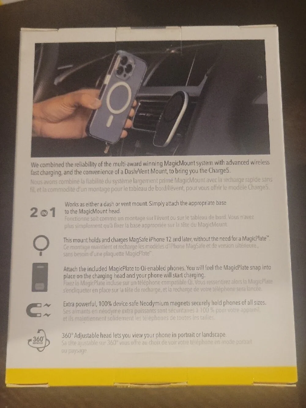 Scosche Magnetic Wireless Car Phone Mount Charger - Black